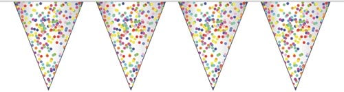 Vlaggenlijn Confetti 10m