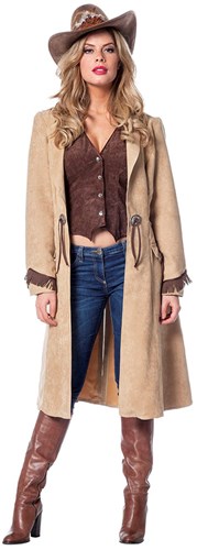 Cowboyjas Lichtbruin met Gilet voor dames 