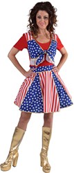 Dames Outfit Cheerleader Stars & Stripes