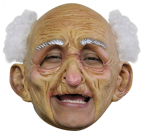 Masker Abraham - Oude Man Latex met haar (Kinloos)