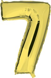 Folieballon Cijfer 7 Goud 100cm