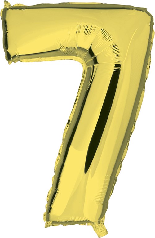Folieballon Cijfer 7 Goud 100cm