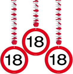 Hangdeco 18 jaar Verkeersbord