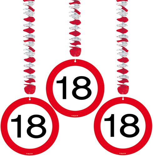 Hangdeco 18 jaar Verkeersbord