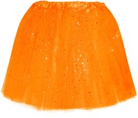 Tule Rokje Oranje met Glitter