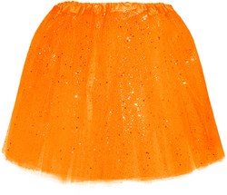 Tule Rokje Oranje met Glitter