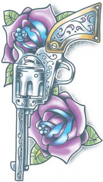 Tattoo Day of the Dead - Pistola