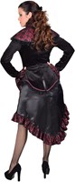 Damesjurk Steampunk Victoria Zwart/Rood-3