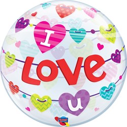 Bubble Ballon I Love You Hearts