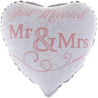 Folieballon Just Married - Mr & Mrs (46cm)