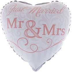 Folieballon Just Married - Mr & Mrs (46cm)