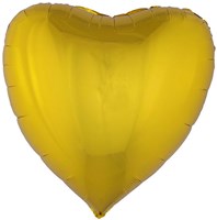 Folieballon Hartje XL Metallic Goud (80x75cm)