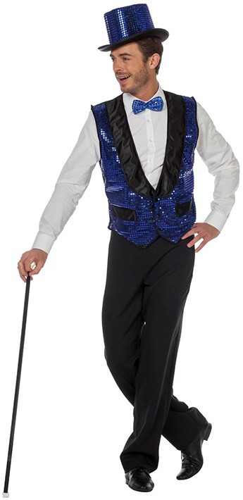 Desigual sweatvest met pailletten blauw