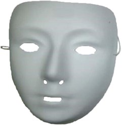 Halfmasker Wit PVC