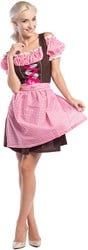 Dirndl Anne-Ruth Pink-Bruin voor dames 