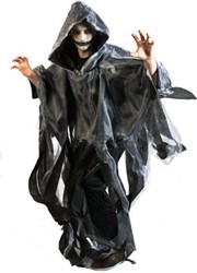 Halloween Cape Stroken Grijs