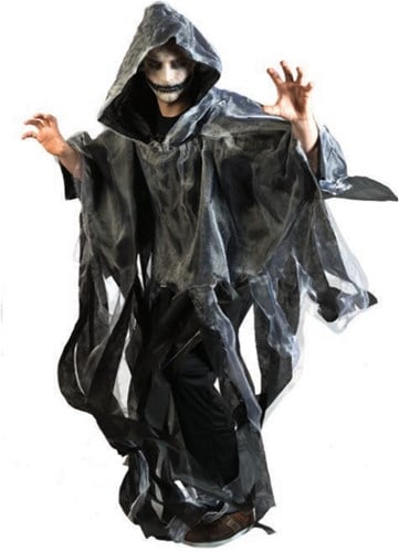 Halloween Cape Stroken Grijs