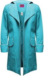 Herenjas Turquoise Luxe met Zilveren Piping