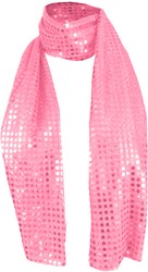 Sjaal Pailletten Disco Roze