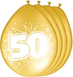 Ballonnen 50 Goud 8st