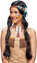 Dames Indianenpruik met Luxe Hoofdband