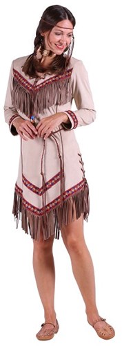 Dames Indianen Jurkje Black Feather Luxe