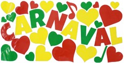 Raamsticker Carnaval Rood-Geel-Groen (30x60cm)