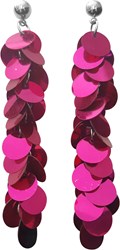 Pailletten Oorbellen Fuchsia