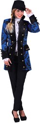 Carnavalsjas Royale Blauw-Zwart voor dames
