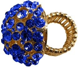 Ring Bling Bling met blauwe diamanten 
