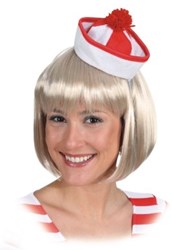 Diadeem Mini Hoed Matroos Rood-Wit