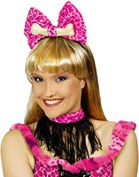 Diadeem en Halsband Oermens Panter Roze 