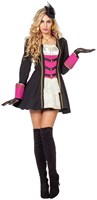 Damesjurk Garde Markiezin Zwart/Pink  