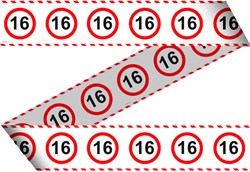 Markeerlint 16 Jaar Verkeersbord