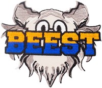 Embleem Beest - 8x9cm