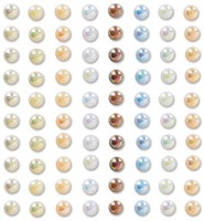 Body Jewel Pearls 6mm Naturel Kleuren 80st.