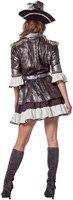 Dames Piratenjurk Bruin-Zilver Luxe -3