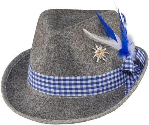 Tiroler Hoed Grijs/Blauw voor dames