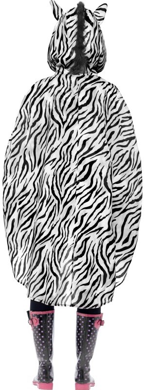 Party Poncho Zebra (Achterkant)