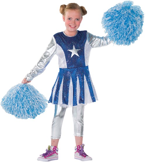 Meisjes Cheerleader Outfit Luxe Blauw