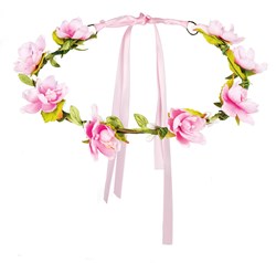 Hoofdband met Roze Bloemen