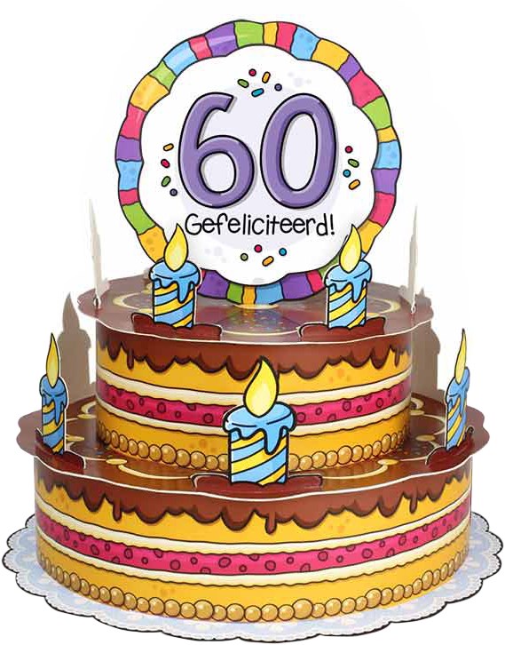3d taart 60 gefeliciteerd!