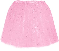 Tule Rokje Roze met Glitter