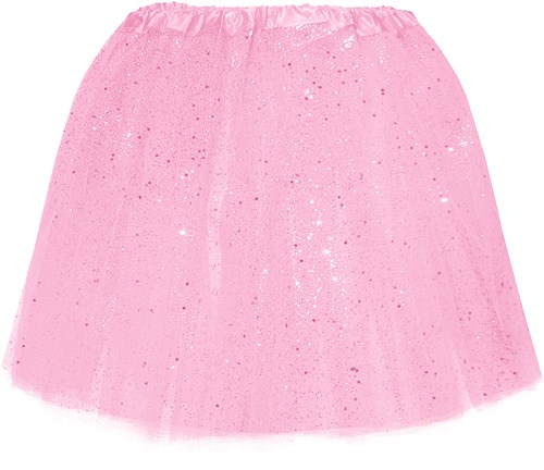 Tule Rokje Roze met Glitter