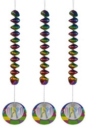 Hangdecoratie Disco 3st.
