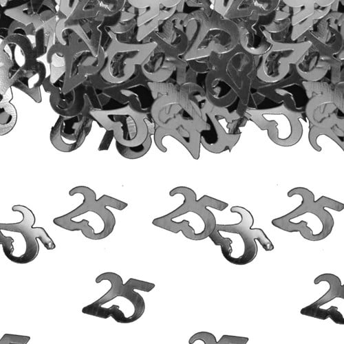 Confetti 25 Zilver  