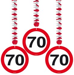 Hangdeco 70 jaar Verkeersbord
