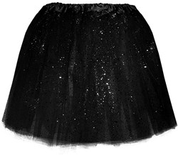 Tule Rokje Zwart met Glitter