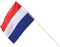 Polyesther Zwaaivlag Nederland op Stokje 