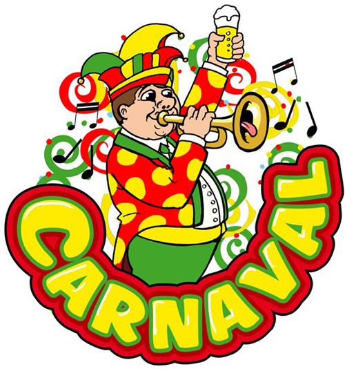 Raamsticker Carnaval-Muziekant Trompet (35x40cm)